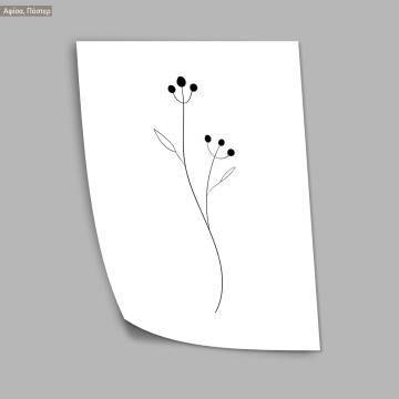 Flowers line art XXII, poster 2