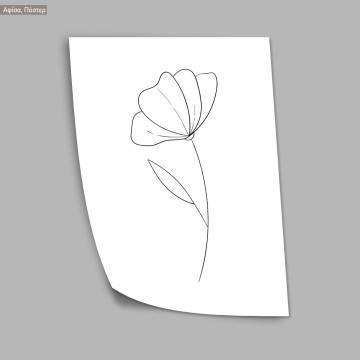 Flowers line art XXIII, poster 2