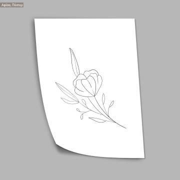 Flowers line art XXV, poster 2