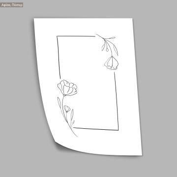 Flowers line art XXVII, poster 2
