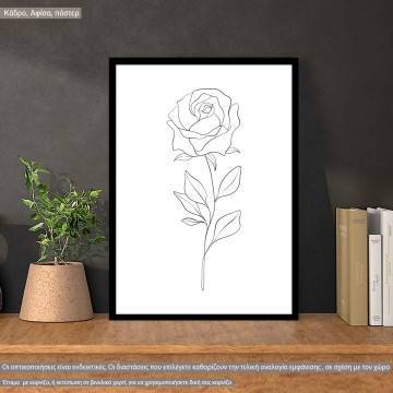 Flowers line art XXVIII, poster