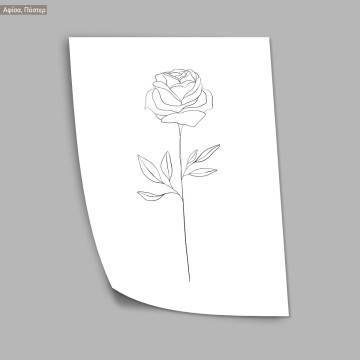 Flowers line art XXXI, poster 2