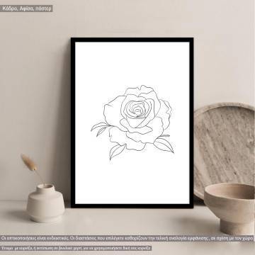 Flowers line art XXXII, poster
