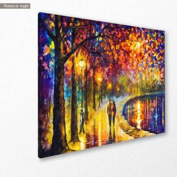 Canvas print Stroll by the lake 2