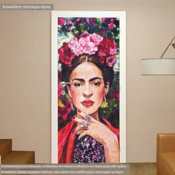 Αυτοκόλλητο πόρτας Flowered Frida