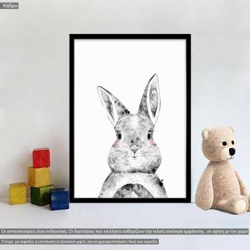 Woodland art baby Λαγουδάκι, κάδρο