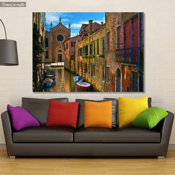 Canvas print Venice, Alley way in Venice