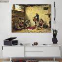 Canvas print Women prepare rose petal preserves in Megara, Rallis