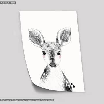 Poster Woodland baby Deer 2