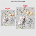 Wall stickers watercolor, Giraffe. lion and more