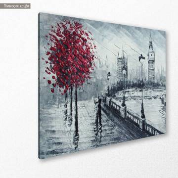 Canvas print  London in black and red Framed canvas View 1 2
