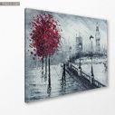 Canvas print  London in black and red, side