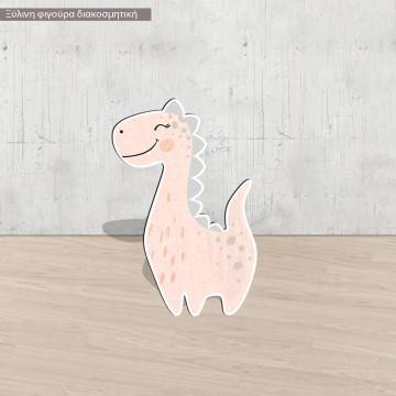 Ξύλινη φιγούρα εκτυπωμένη Cute dino I