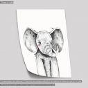 Safari art baby elephant