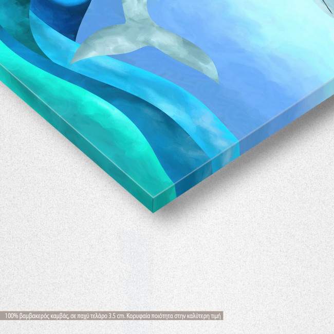 Canvas print The jump of the dolphin I, detail