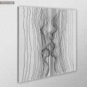 Canvas print The kiss in lines, rectangle, side