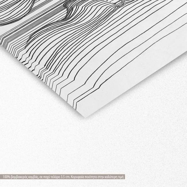 Canvas print The kiss in lines, rectangle, detail