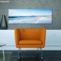 Canvas print Blue beach I, panoramic