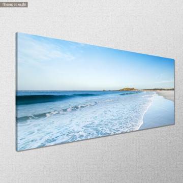 Canvas print Blue beach I panoramic Framed canvas View 1 2