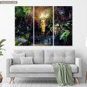 Canvas print  Offer (multipanel) Golden Buddha statue