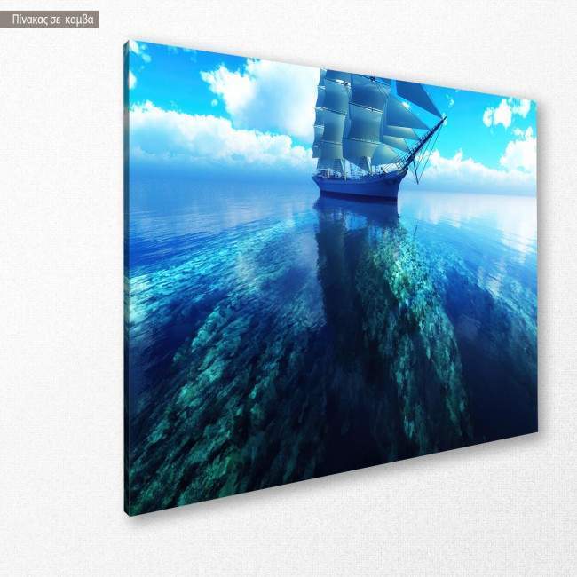 Canvas print In blue waters
