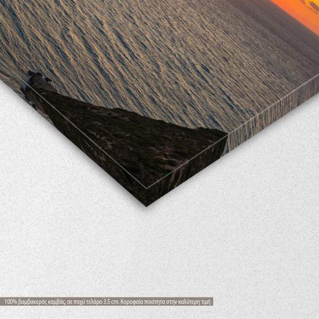 Canvas print Colorful sunset view in Cephalonia