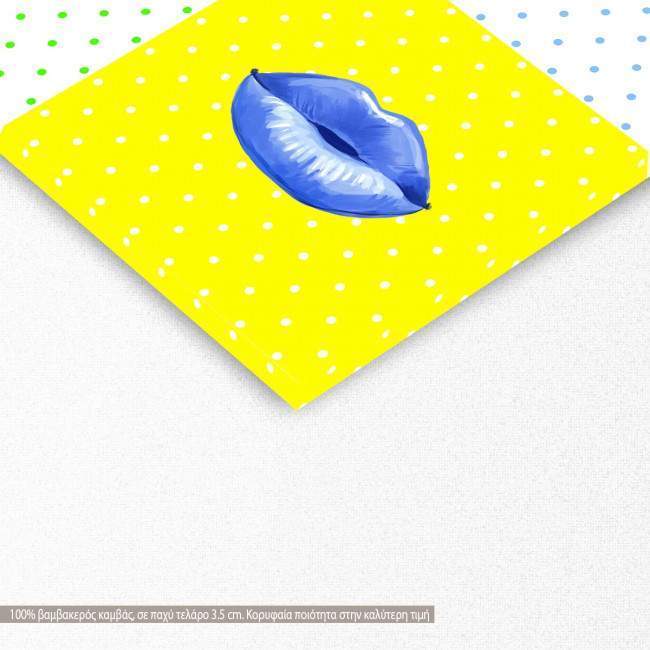 Canvas print Pop art lips