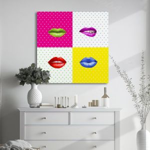 Πίνακας σε καμβά Pop art lips 2