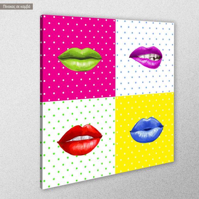 Canvas print Pop art lips