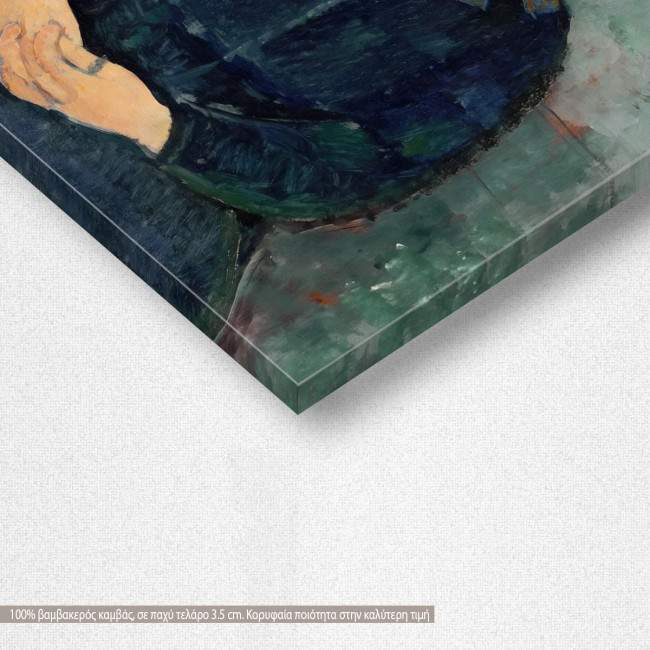 Πίνακας ζωγραφικής Woman with a necklace, Modigliani A, αντίγραφο σε καμβά, λεπτομέρεια