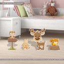 Deer wooden decorative figure