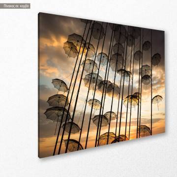 Canvas print Umbrellas Thessaloniki I Framed canvas View 1 2