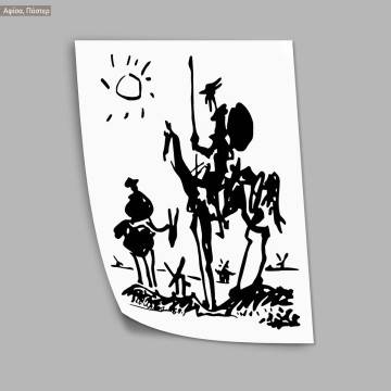 Don Quijote reart,  κάδρο, μαύρη κορνίζα 2