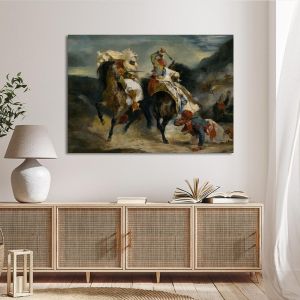Canvas print The Combat of the Giaour and Hassan Delacroix Eugene Framed canvas View 1 2