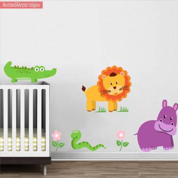 Kids wall stickers Jungle time, aditional animals ii