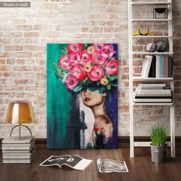 Canvas print Rose woman