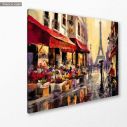 Πίνακας σε καμβά Rainy Paris, κοντινό