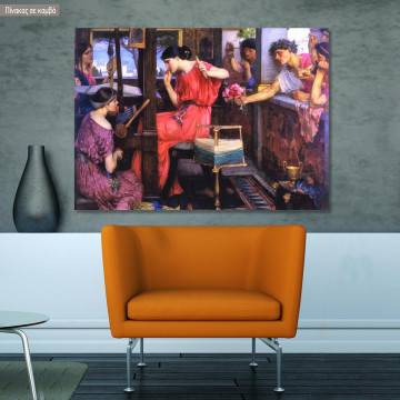 Canvas print Penelope and the suitors, Waterhouse J. W.