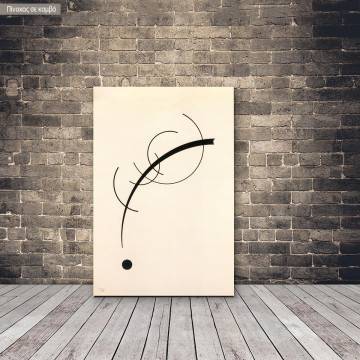 Canvas print Free curve to the point Kandinsky W. Framed canvas View 1 2