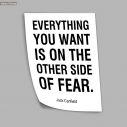 Poster Everything you want is out there waiting for you to ask, Jack Canfield