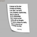 Poster I change my life when I change my thinking, Louise Hay