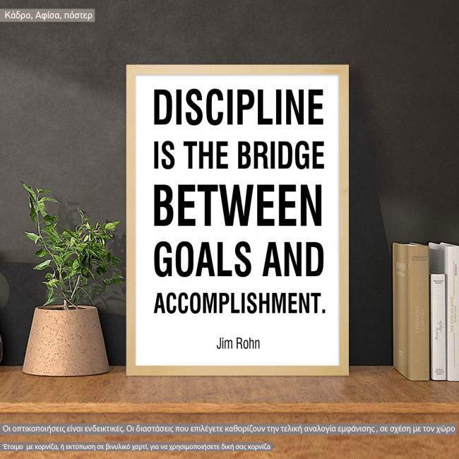 Discipline is the Bridge 2 NEW Classroom Motivational Poster 