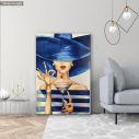 Canvas print Hat and martini vertical