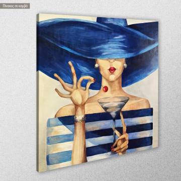 Canvas print Hat and martini 2