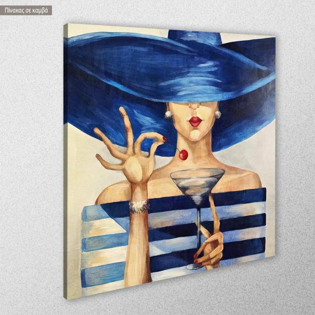 Canvas print Hat and martini