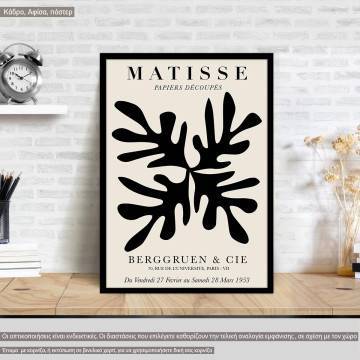 Αφίσα Έκθεσης Matisse, Papier Découpés I Paris 1953 c, κάδρο