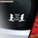 Baby car sticker Baby snowboard on Board 
