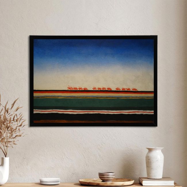 Canvas print Red cavalry Malevich K.  Poster with black frame View 4