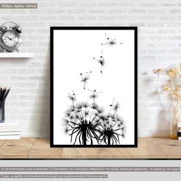 Dandelion Ballerinas, κάδρο, μαύρη κορνίζα