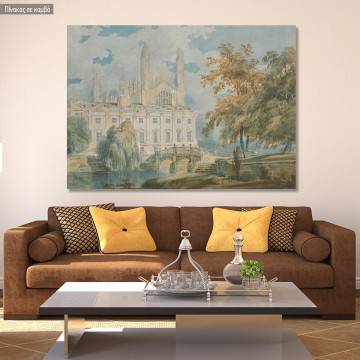 Πίνακας ζωγραφικής Clare hall and King’s college chapel, Turner J. M. W, αντίγραφο σε καμβά